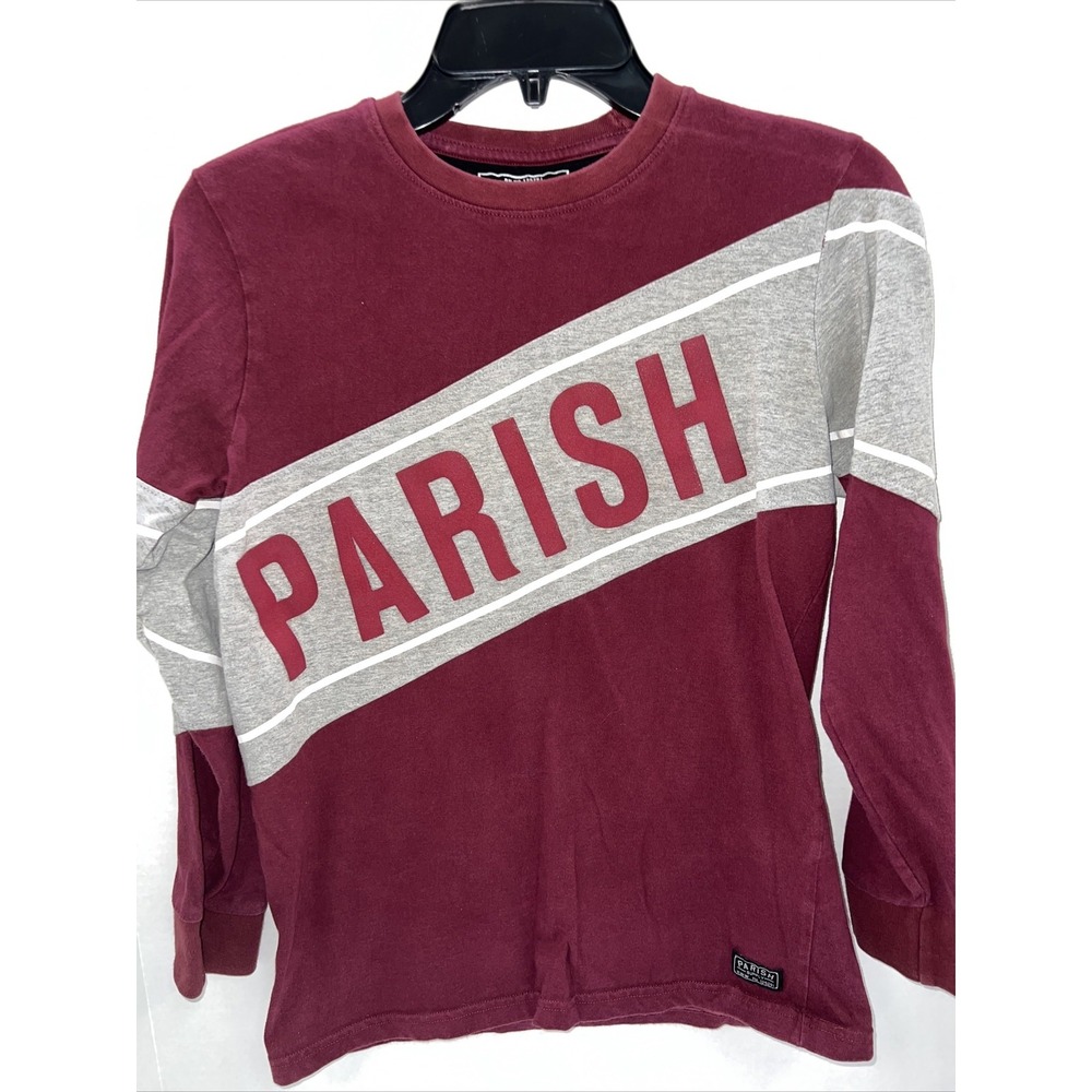 Parish Nation Shirt Youth Medium Maroon Long Sleeve T Shirt
